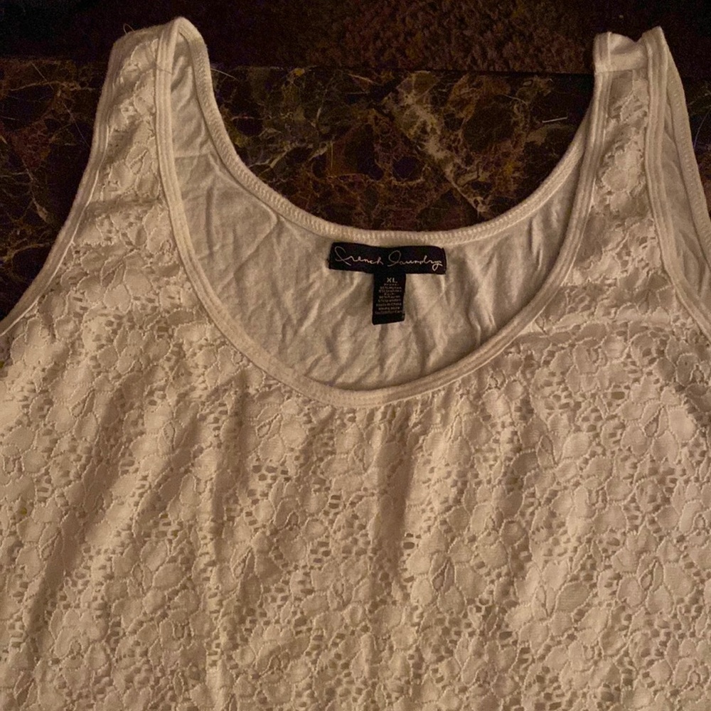 White floral tank top